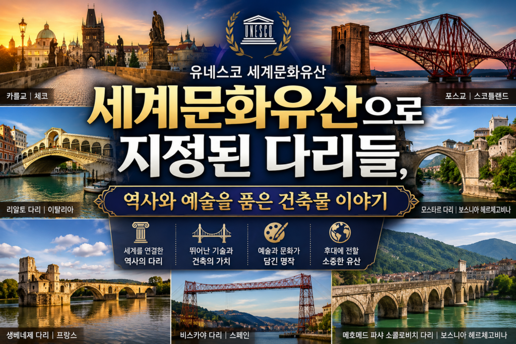 세계문화유산으로 지정된 다리들, 역사와 예술을 품은 건축물 이야기 1 세계문화유산 지정다리 썸네일