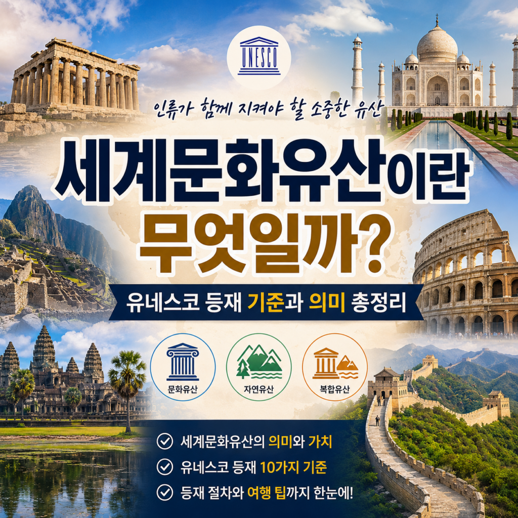 세계문화유산이란 무엇일까? 유네스코 등재 기준과 의미 총정리 1 세계문화유산 썸네일